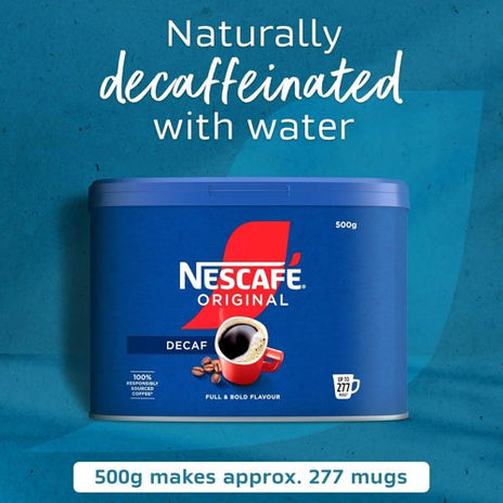 Nescafe Original Decaf Instant Coffee, 500g Tin - NWT054