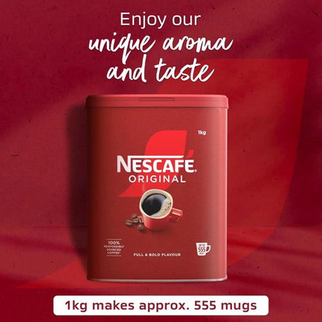 Nescafe Original Instant Coffee Granules, 1kg Tin - NWT056