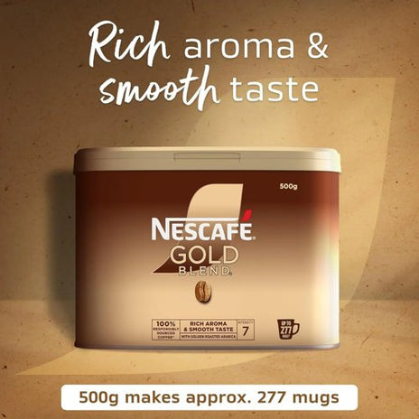 Nescafe Gold Blend Freeze Dried Instant Coffee, 500g Tin - NWT057