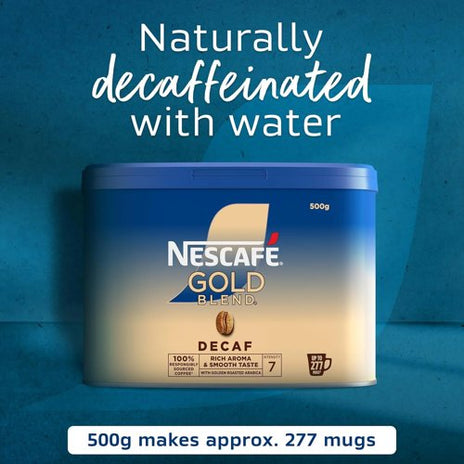Nescafe Gold Blend Decaf Instant Coffee, 500g Tin - NWT058