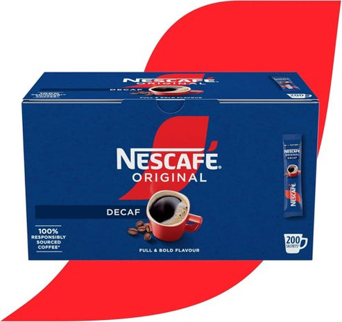 Nescafe Original Decaf One Cup Coffee Sticks, Pack of 200 - NWT065