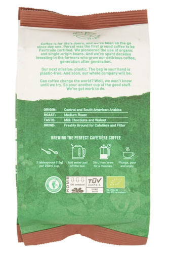 Percol Fairtrade All Day Americano Ground Coffee, 200g (NWT094)