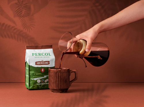 Percol Fairtrade All Day Americano Ground Coffee, 200g - NWT094
