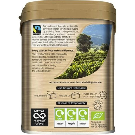 Nescafe Organic 100% Arabica Instant Coffee, 500g Tin - NWT098