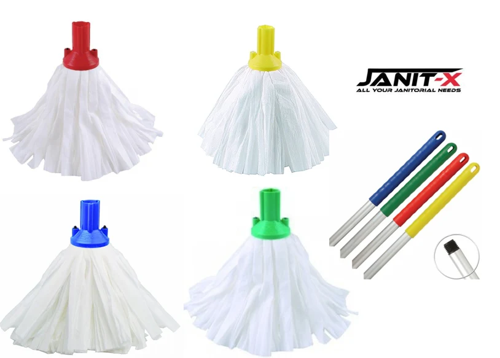 Janit-X Colour Coded Cloth Socket Mop Head