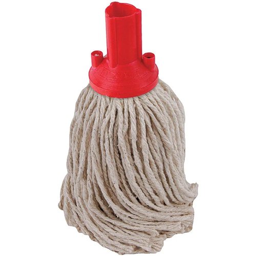 Janit-X PY Smooth Socket Mop Head, Colour Coded Red