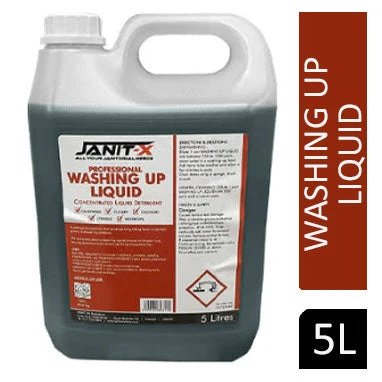 Janit-X Professional Green Washing Up Liquid, 5 Litre - NWT2972