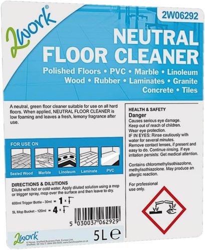 Janit-X Professional Neutral Floor Cleaner, Lemon, 5 Litre