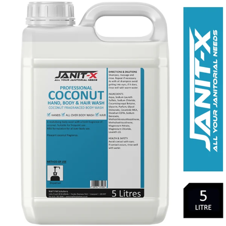 Janit-X Coconut Hand, Body and Hair Wash, 5 Litre - NWT3575