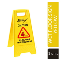 Janit-X Wet Floor and Cleaning in Progress A-Frame Sign