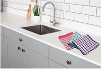 Janit-X Check Cotton Tea Towels 43 x 68cm, Pack of 10