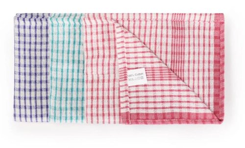 Janit-X Check Cotton Tea Towels 43 x 68cm, Pack of 10 - NWT4780