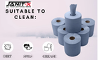 Janit-X Eco 2 Ply Blue Recycled Centrefeed Rolls 150m, Pack of 6 - NWT489