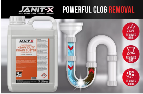Janit-X Heavy Duty Drain Buster Biological Unblocker, 5 Litre