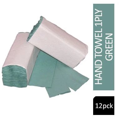 Janit-X 1 Ply Green C-Fold Hand Towels, Case of 2520