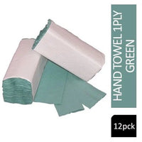 Janit-X 1 Ply Green C-Fold Hand Towels, Case of 2520