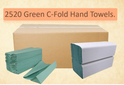 Janit-X 1 Ply Green C-Fold Hand Towels, Case of 2520 - NWT565