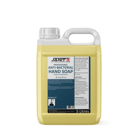 Janit-X Anti-Bacterial Hand Soap, Fragrance Free, 5 Litre - NWT5838