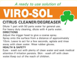 Janit-X Viro-Sol Citrus Cleaner and Degreaser, 5 Litre - NWT6285