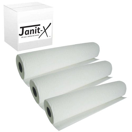 Janit-X 2 Ply White Hygiene Couch Rolls, 40m