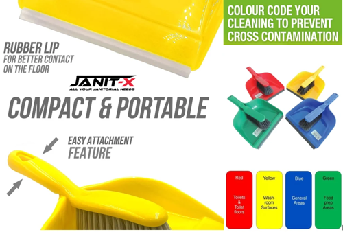 Janit-X Colour Coded Dustpan and Brush Set