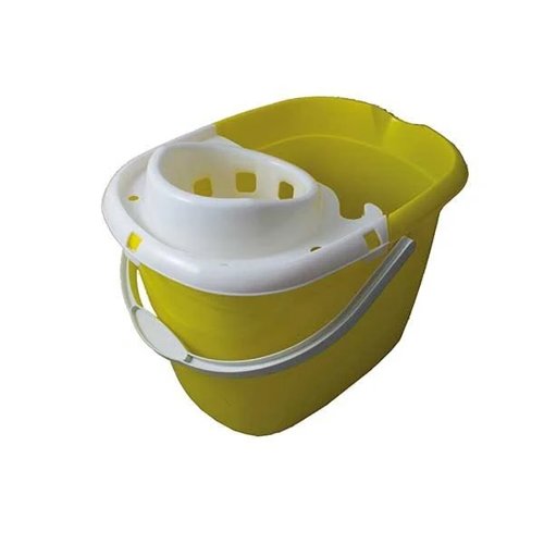 Janit-X 15 Litre Colour Coded Mop Bucket with Clip On Wringer Yellow