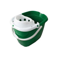 Janit-X 15 Litre Colour Coded Mop Bucket with Clip On Wringer Green