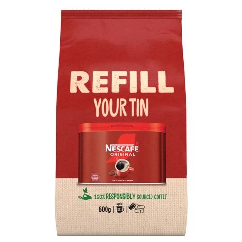 Nescafe Original Instant Coffee Eco Refill, 600g (NWT905)