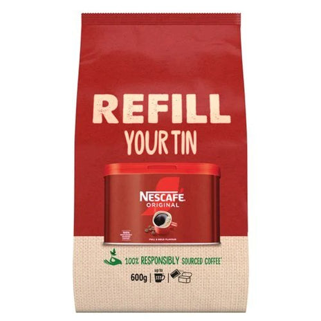 Nescafe Original Instant Coffee Eco Refill, 600g - NWT905