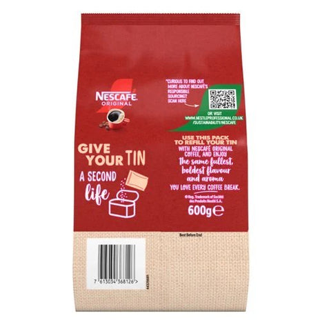 Nescafe Original Instant Coffee Eco Refill, 600g - NWT905