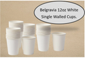 Belgravia 12oz White Paper Hot Cups, Pack of 50 - NWT918