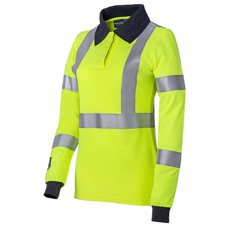 ProGARM 5287 Ladies Hi-Vis Yellow Arc Flash Polo Shirt 5.6 cal/cm² APC 1