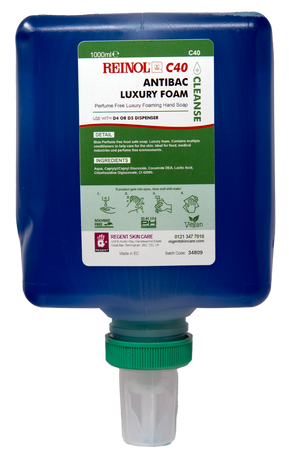 Reinol C40 Antibacterial Perfume Free Foam Hand Soap 1 Litre
