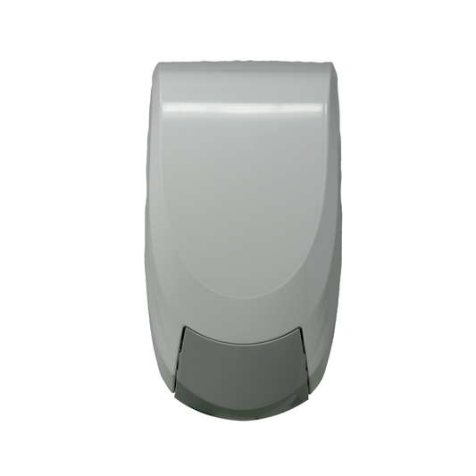 Regent D4W white lockable manual foam soap dispenser for 1 litre cartridges