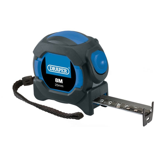 Draper Auto Lock Measuring Tape, 8M/26ft, 25mm