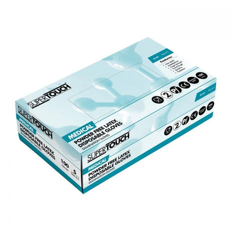 Supertouch Latex Powder Free Gloves Box Of 100