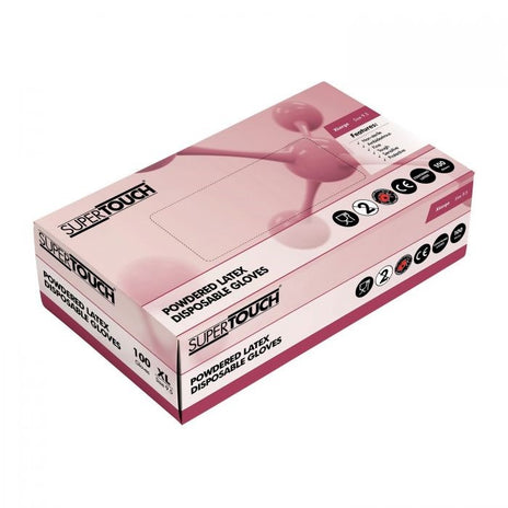 Supertouch Latex Powdered Gloves Box Of 100
