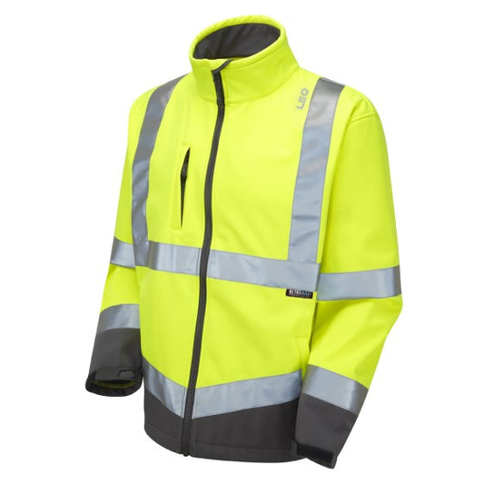 Leo Buckland SJ01 EcoViz Softshell Jacket - ISO 20471 Class 3