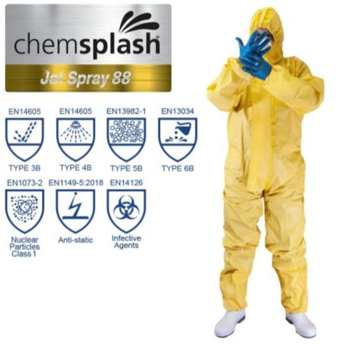 Chemsplash Jet Spray 88 Coverall Type 3B/4B/5B/6B