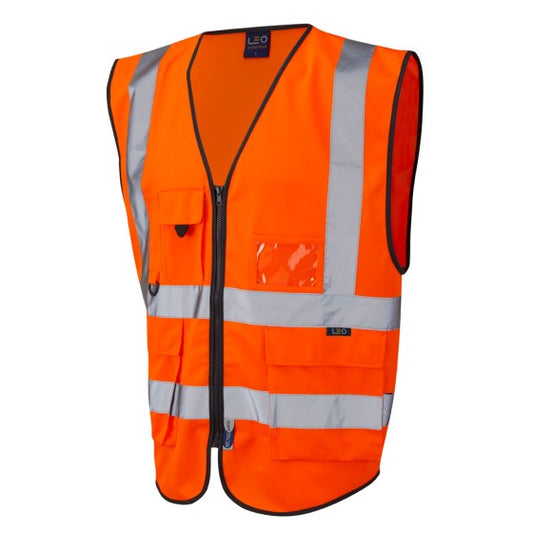 Leo Lynton W11 EcoViz Superior Waistcoat - ISO 20471 Class 2 *(Conforms to Class 1 in Size XS)