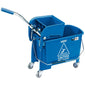 Draper Kentucky Mop Bucket & Wringer 4 Wheel Blue
