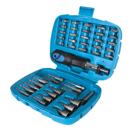 Silverline Ratchet Screwdriver Bit & Socket Set 45Pce