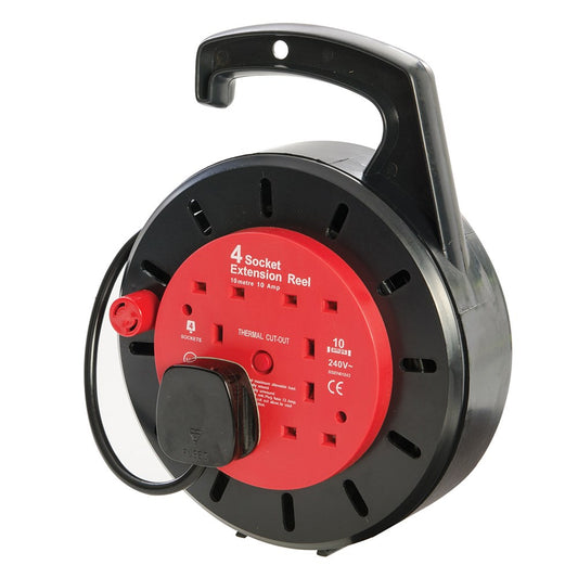 Extension Cable Reel 4-Gang 10 Metre 230V