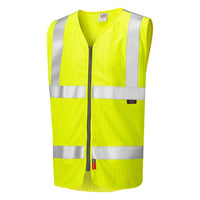 Leo Jacobstowe W25 EcoViz LFS/AS Zip Waistcoat (EN 14116 & EN 11 - ISO 20471 Class 2