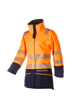 Sioen Vaski Hi-Vis Ladies Arc Protection Rain Jacket