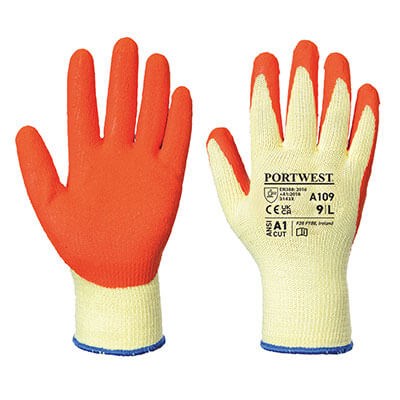 Portwest Premium Latex Grip Glove Retail Bag
