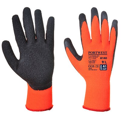 Portwest A140 Thermal Latex Grip Glove (Pack of 12)