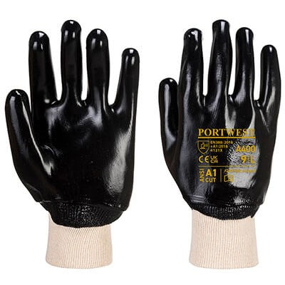 Portwest Pvc Fully Coated Knitwrist Glove