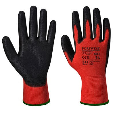 Portwest Red Pu Palm Coated Glove