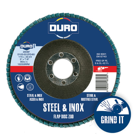 Duro Standard Angled Flap Disc - Steel & Inox